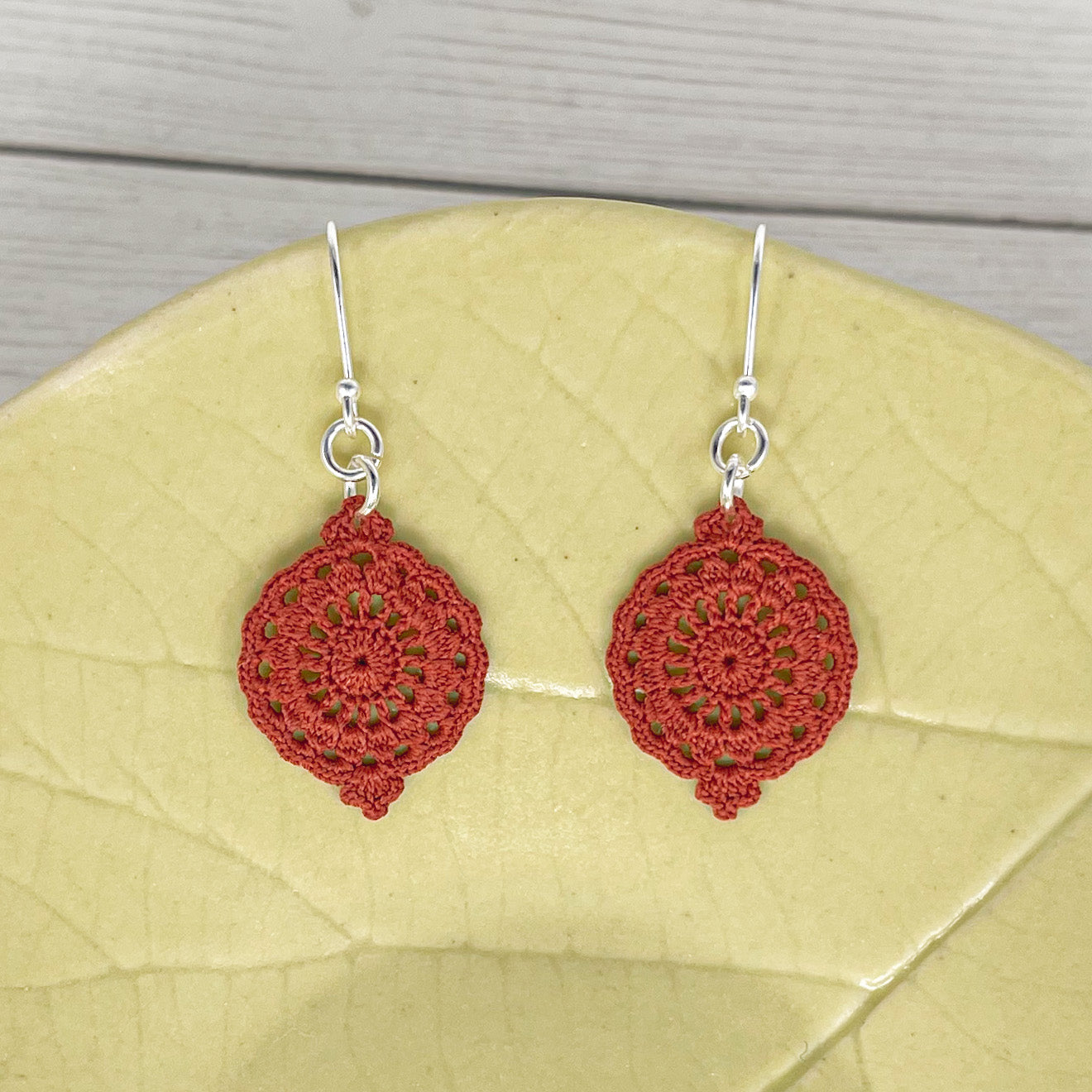 Filigree Cirque Micro Crocheted Cotton Earrings
