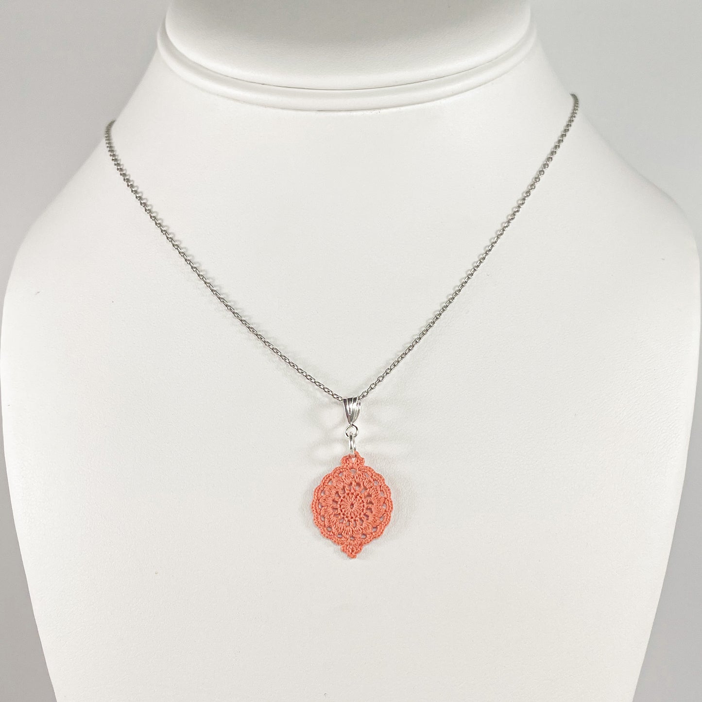 Filigree Cirque Micro Crocheted Cotton Pendant