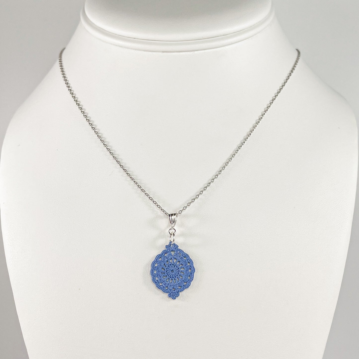 Filigree Cirque Micro Crocheted Cotton Pendant