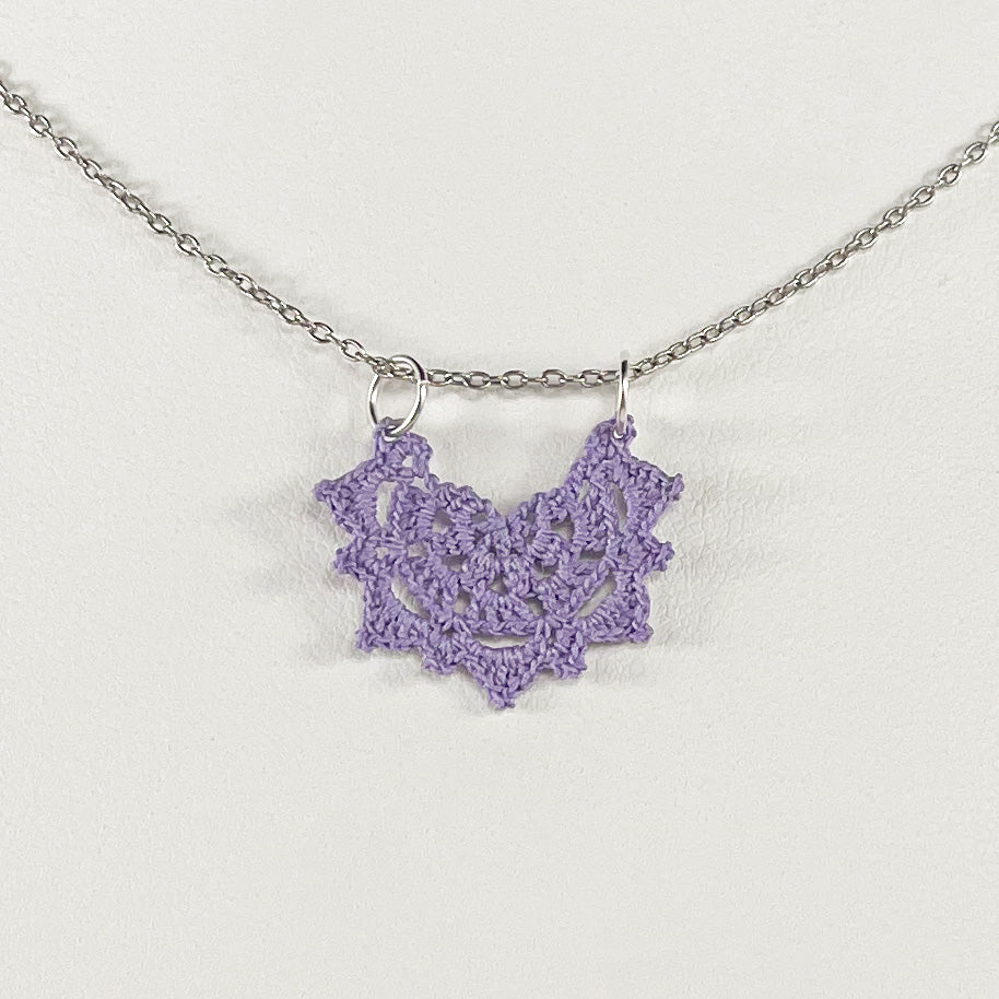 Harvest Moon Micro Crocheted Cotton Pendant