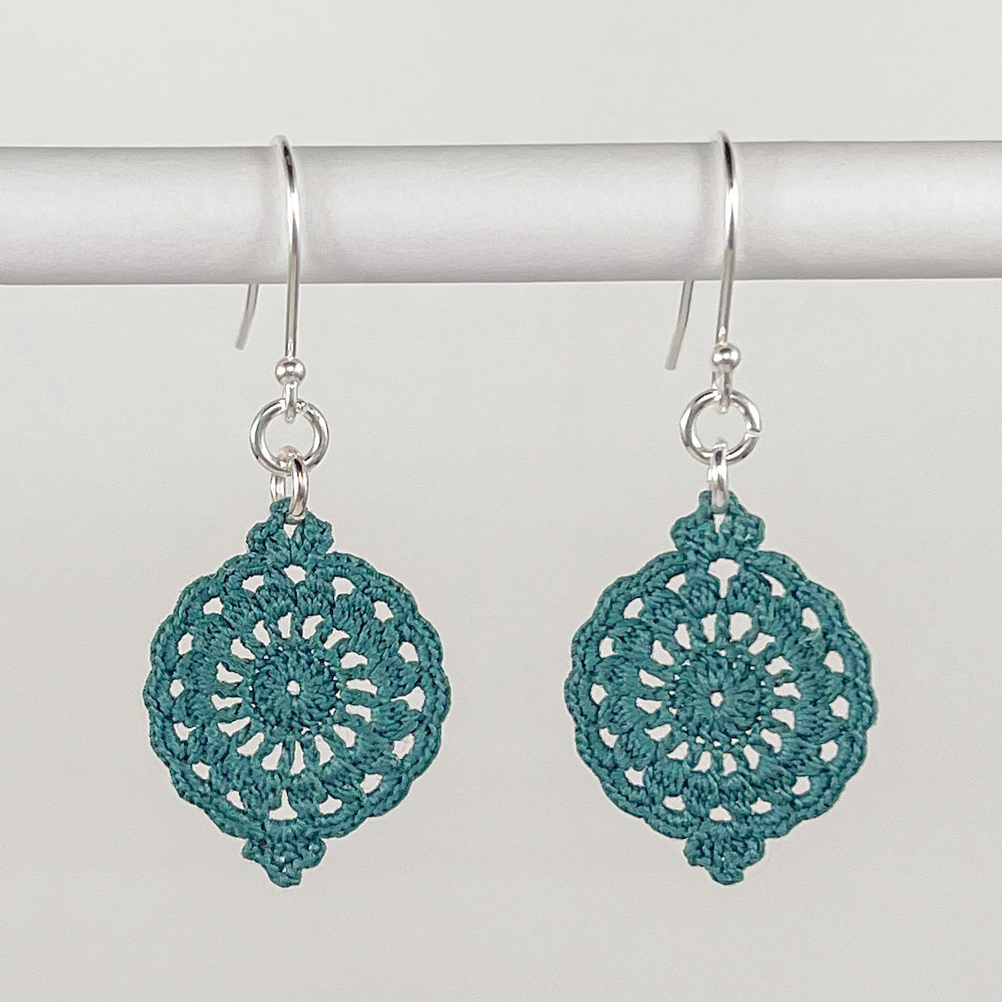 Filigree Cirque Micro Crocheted Cotton Earrings