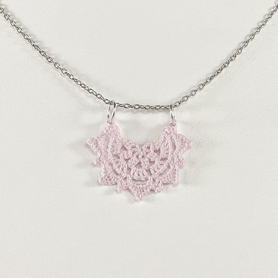 Harvest Moon Micro Crocheted Cotton Pendant