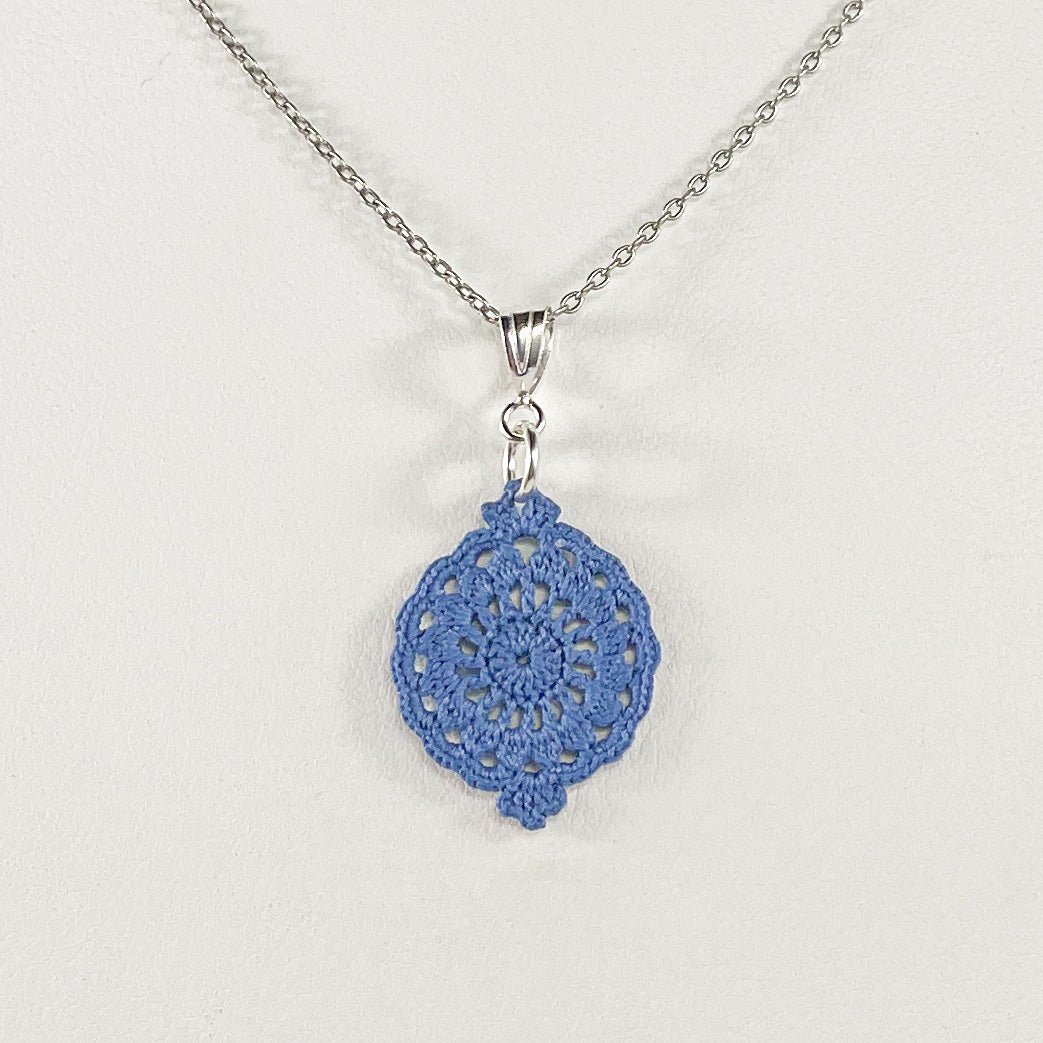 Filigree Cirque Micro Crocheted Cotton Pendant