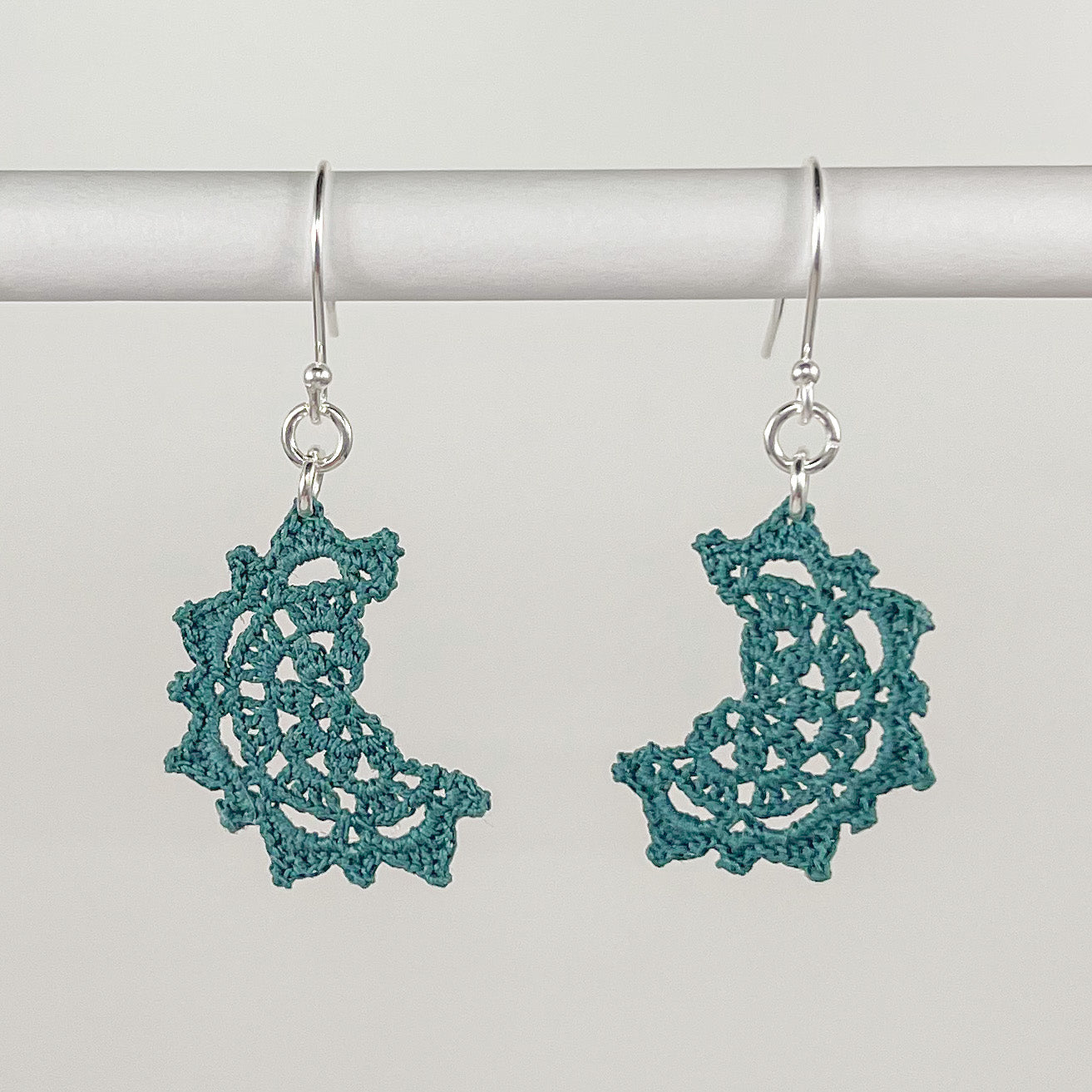 Harvest Moon Micro Crocheted Cotton Earrings