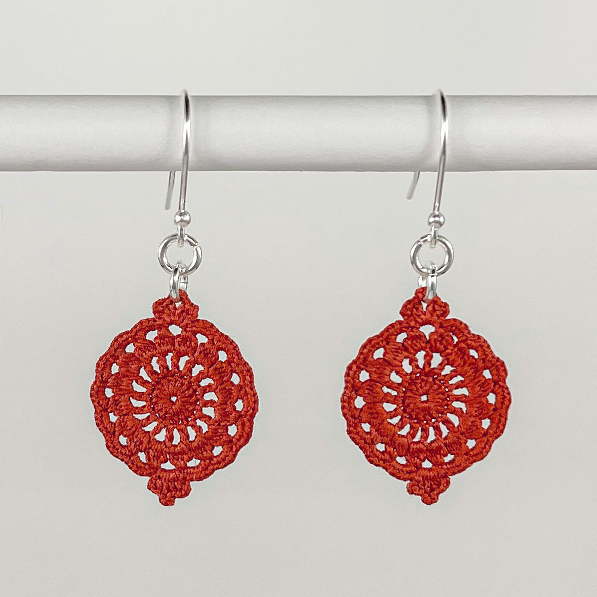 Filigree Cirque Micro Crocheted Cotton Earrings