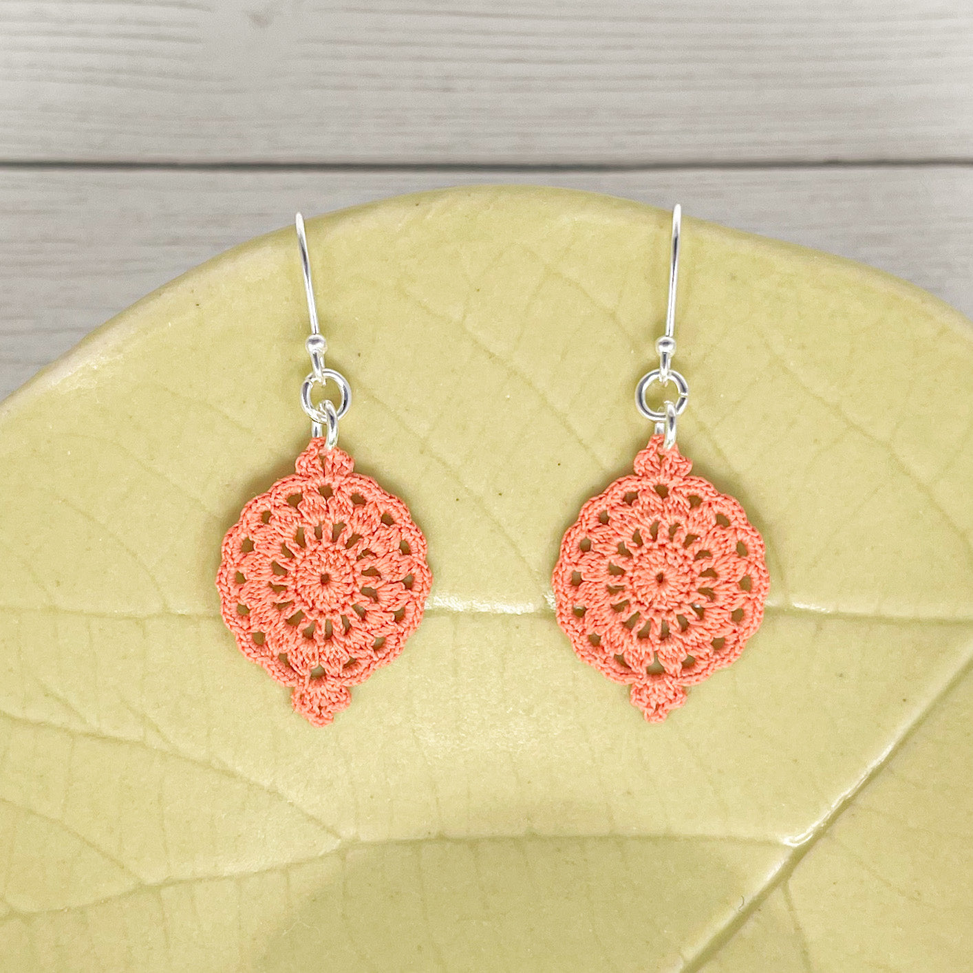 Filigree Cirque Micro Crocheted Cotton Earrings