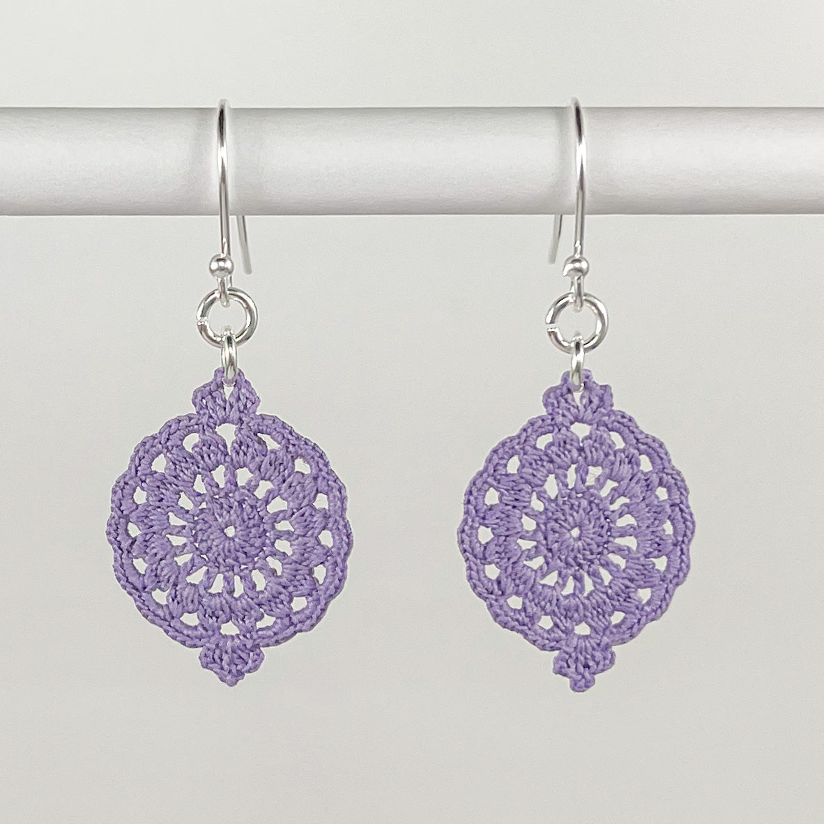 Filigree Cirque Micro Crocheted Cotton Earrings