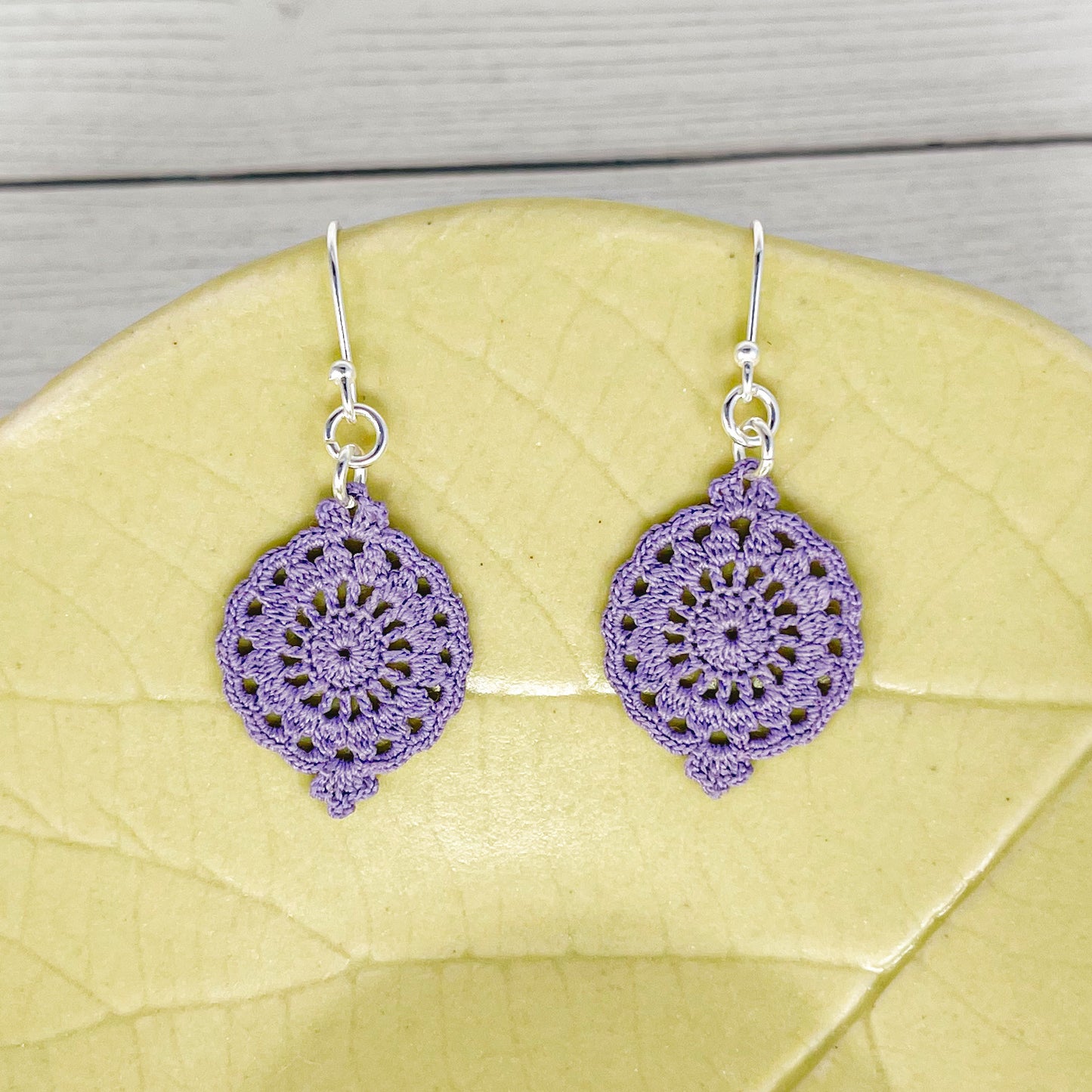 Filigree Cirque Micro Crocheted Cotton Earrings