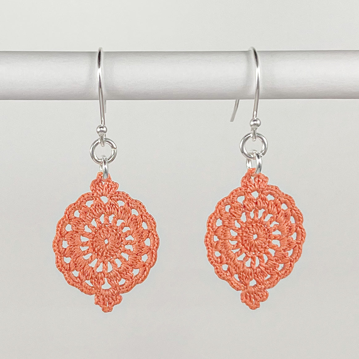 Filigree Cirque Micro Crocheted Cotton Earrings