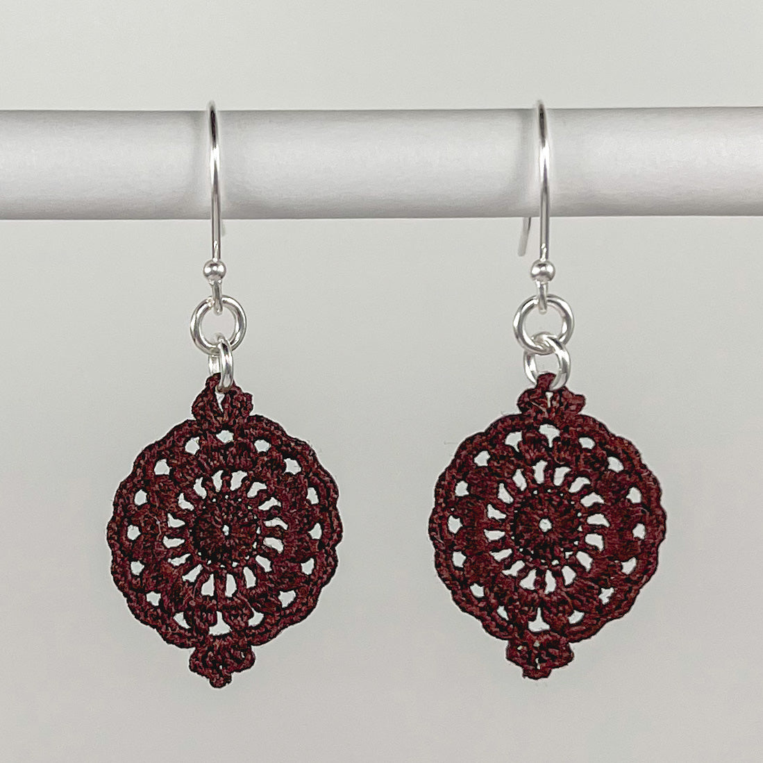 Filigree Cirque Micro Crocheted Cotton Earrings