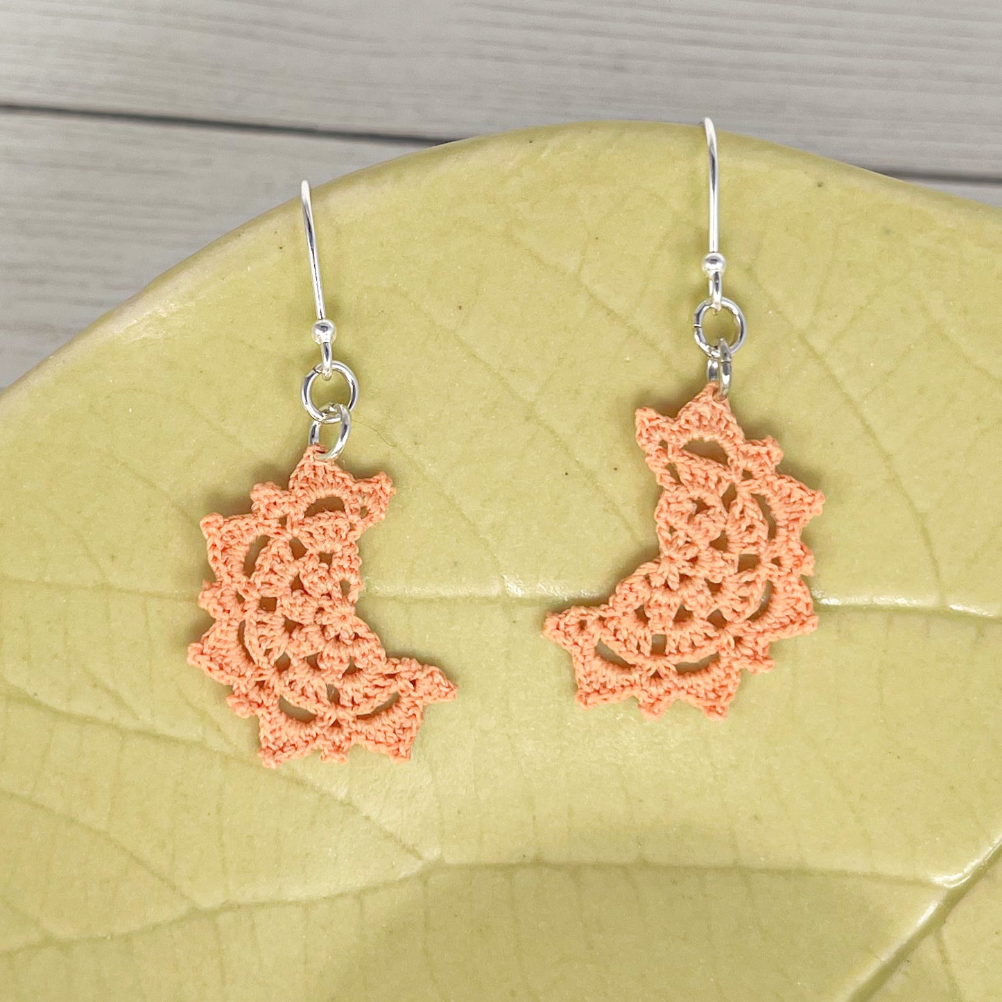 Harvest Moon Micro Crocheted Cotton Earrings