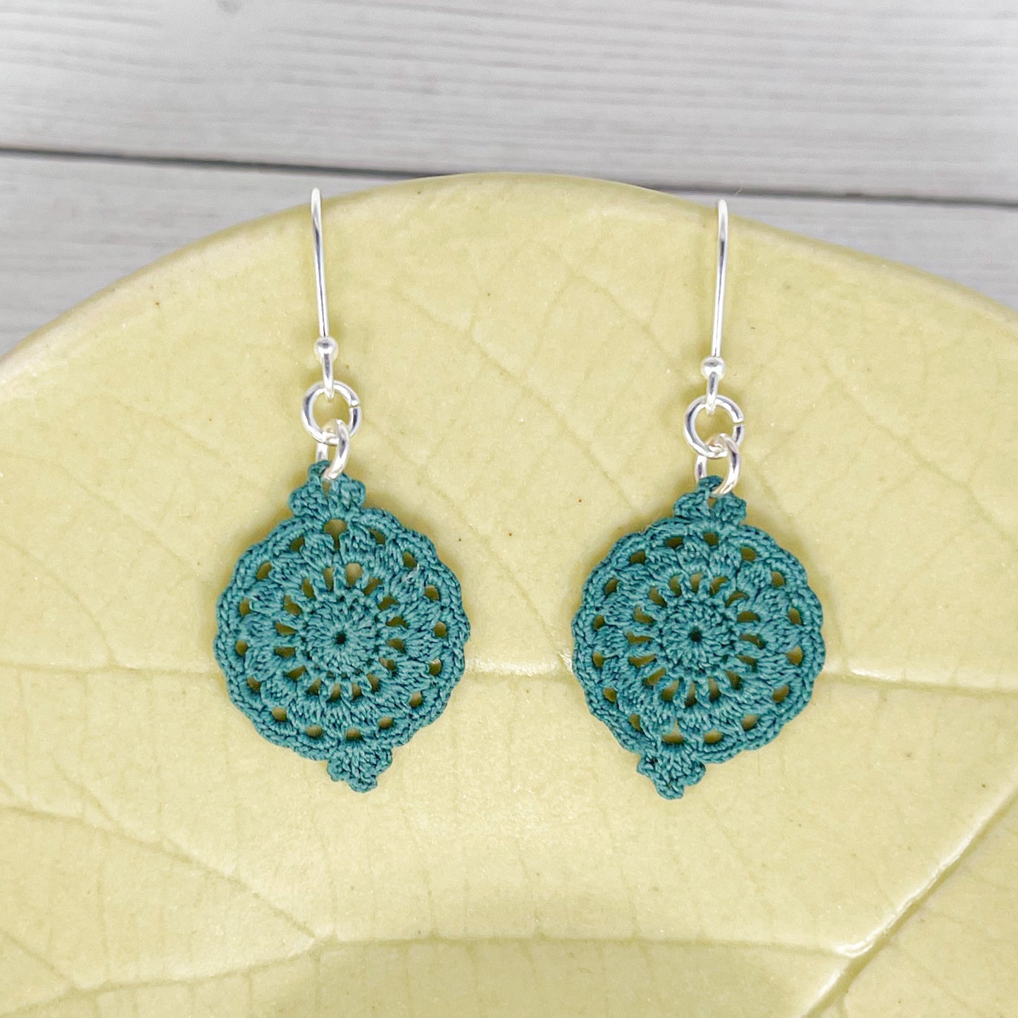 Filigree Cirque Micro Crocheted Cotton Earrings