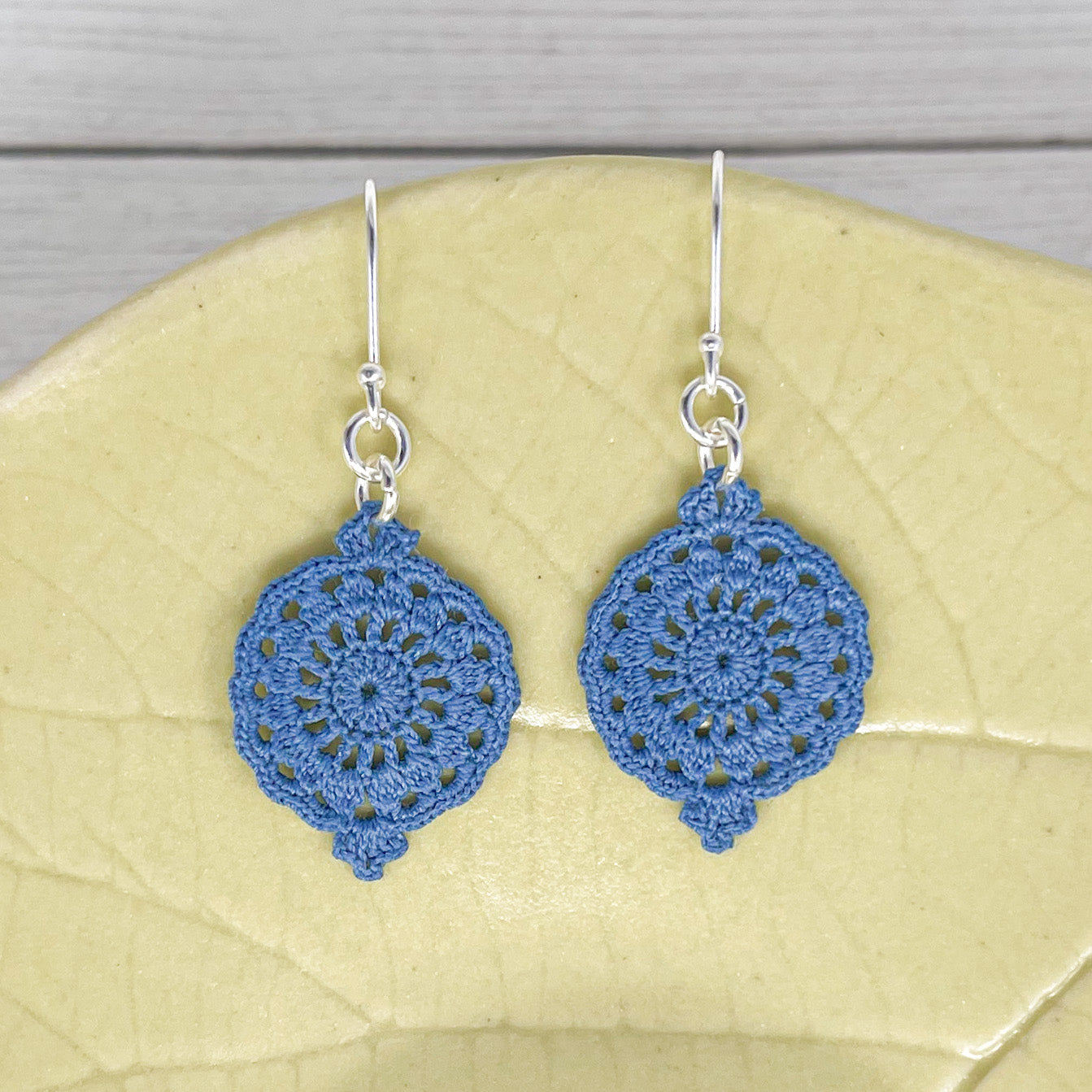 Filigree Cirque Micro Crocheted Cotton Earrings