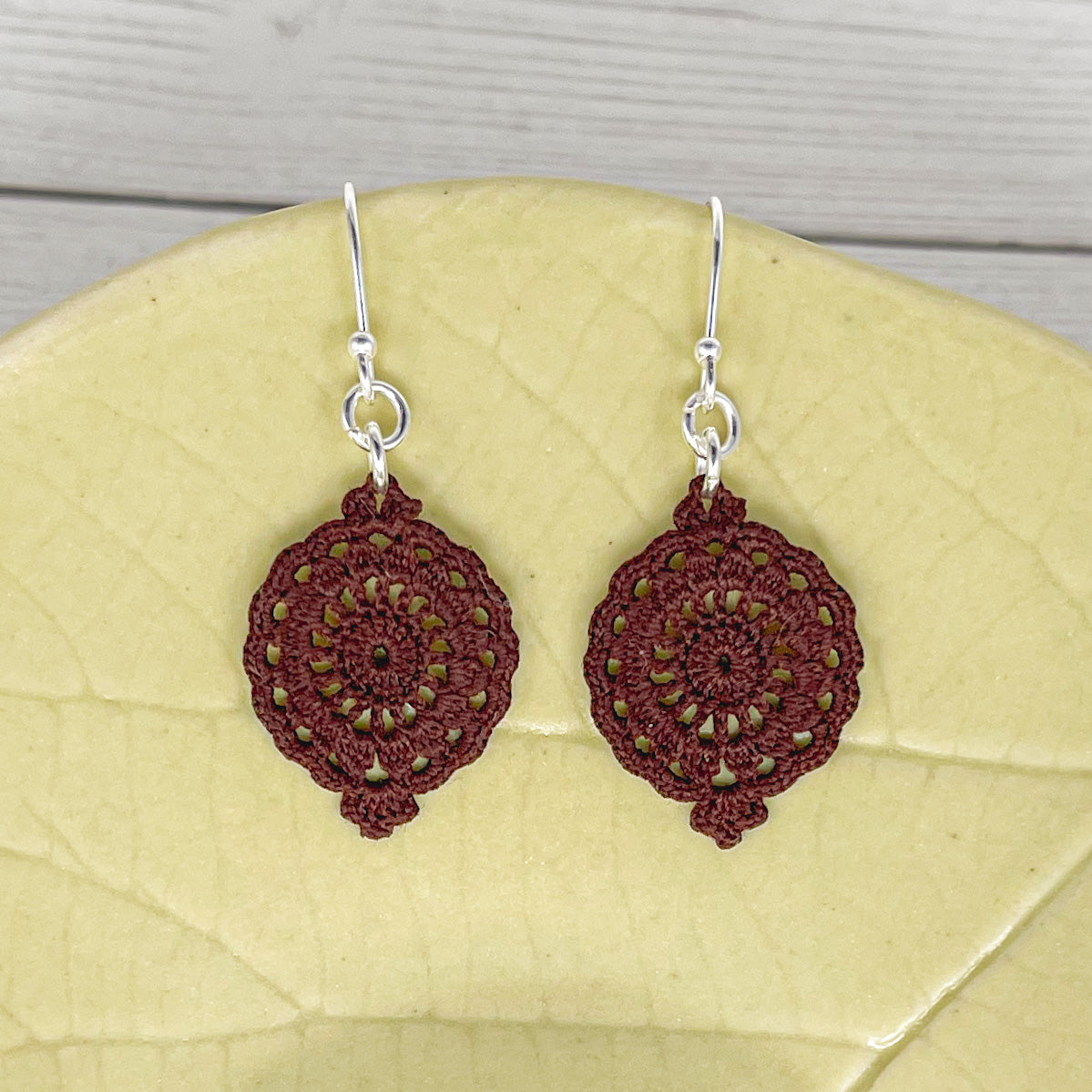 Filigree Cirque Micro Crocheted Cotton Earrings